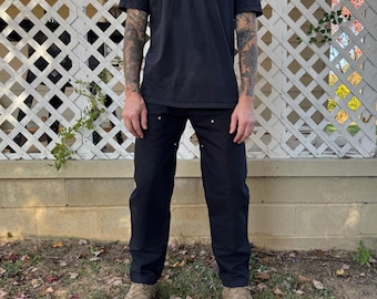 Custom Tailored Carhartt Double Front Work Pants - Black