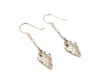 Sterling Arrowhead Earrings // Statement Earrings // Arrow Earrings // Southwestern Statement Earrings