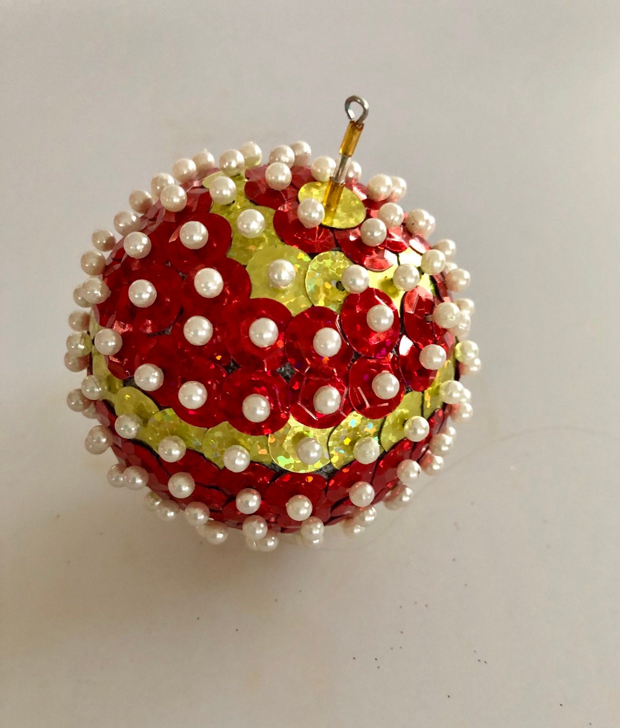 Handmade sequins and glass bead ornaments Etsy.de