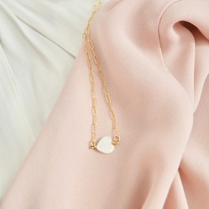 Isabel Pearl Heart Necklace image 3