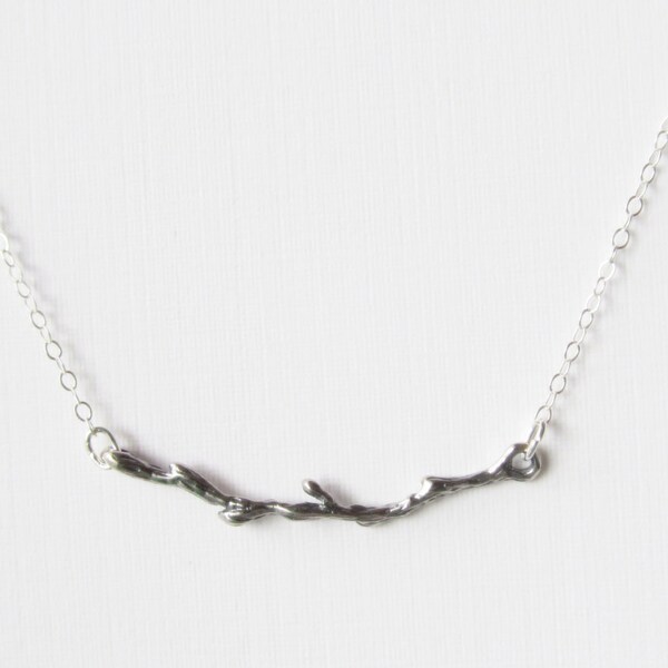 Sterling Silver Branch Necklace, Sterling Silver Necklace