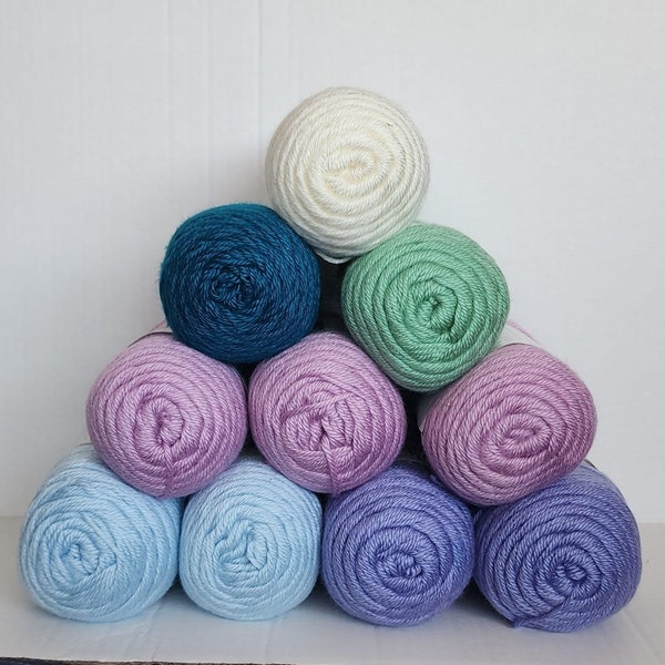 Caron SIMPLY SOFT 100% Acrylic 6oz / 170.1g Sage, Blackberry, Lavender Blue, Soft Blue, Pagoda, Off White