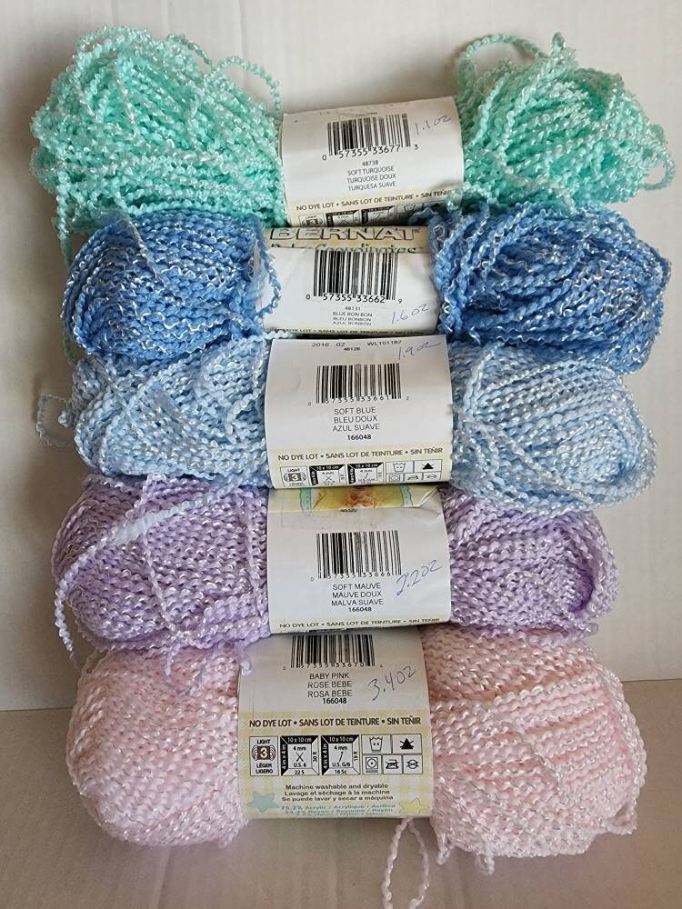 Cool Colors, Bernat Softee Cotton Yarn, 3 DK Weight 4.2oz/254 Yds Cotton/acrylic  Blend, Perfect for Wearables, Low & Fast Ship 