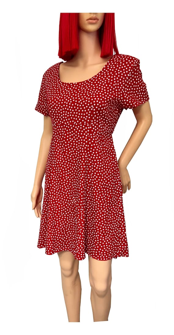 80's 80's Polka Dot Baby Doll Dress by BYER TOO! S