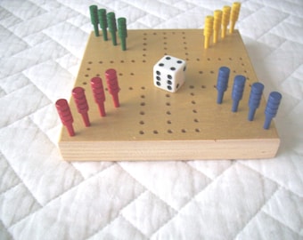 Travel Aggravation game measures 5 in by 5 in, easily stores in your glove compartment or console being ready to entertain. Its all you need