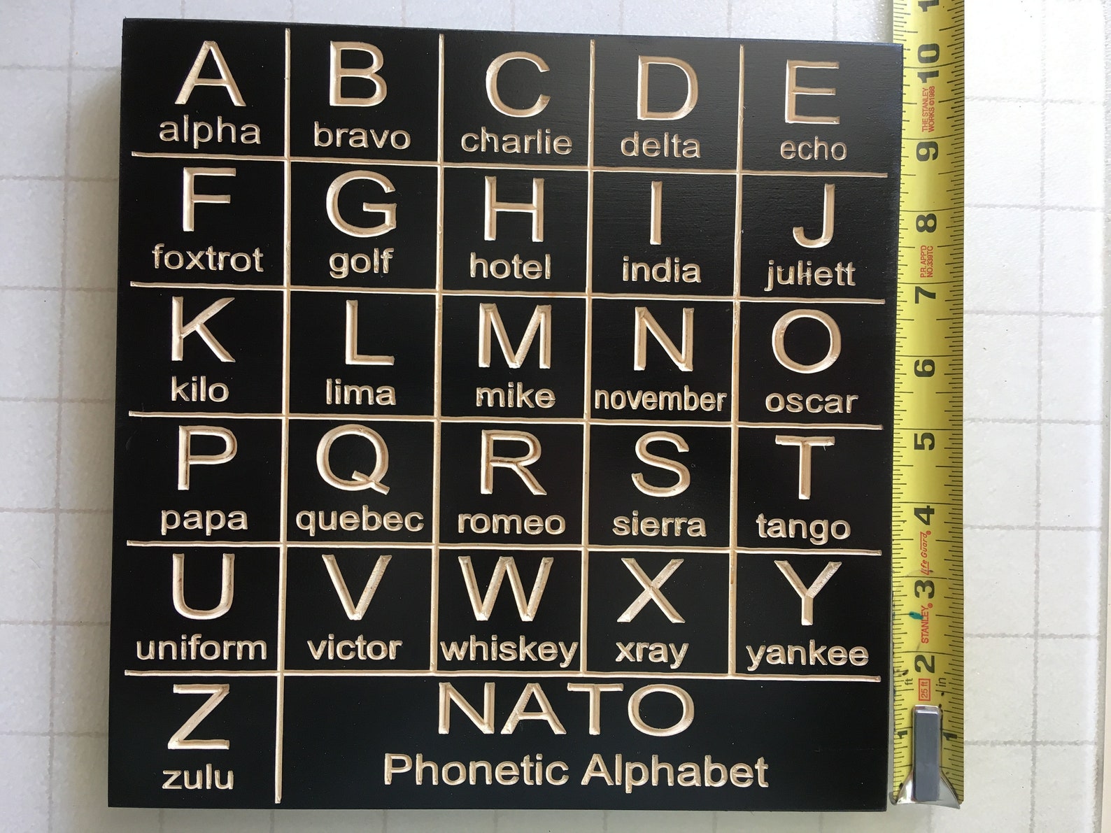 NATO Phonetic Alphabet Engraved in Wood Sign for Learning and - Etsy