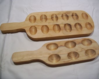 Dozen or Half Dozen Wooden Deviled Egg Tray