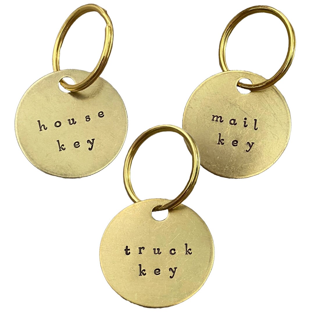 Brass Key Labels Identify Your Keys Key Markers Metal Etsy