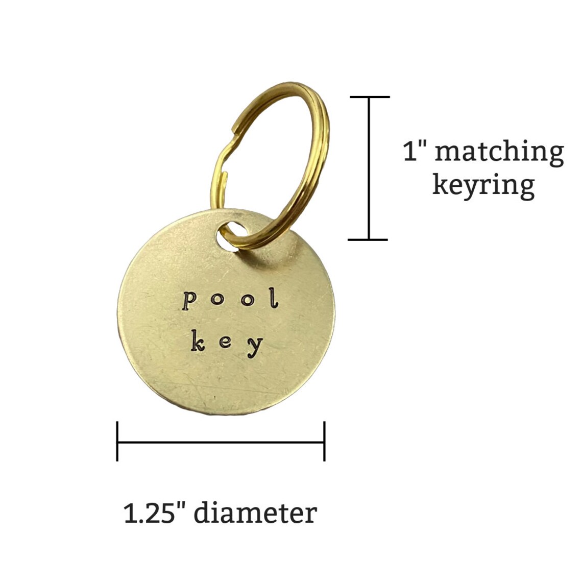 Pool Key Design Pool Key Label - Identify Your Pool Keys - Brass Key Tag Markers ...