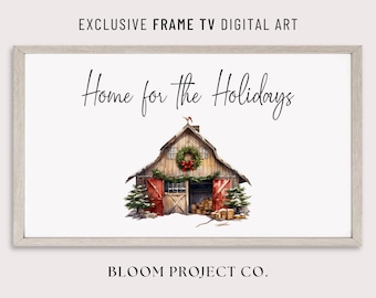 Arte de TV con marco de Navidad, Arte de TV con marco de invierno, Arte de TV 4k, TV con marco de granja, TV con marco de arte navideño, Samsung Frame TV Art Christmas, Vintage 4K