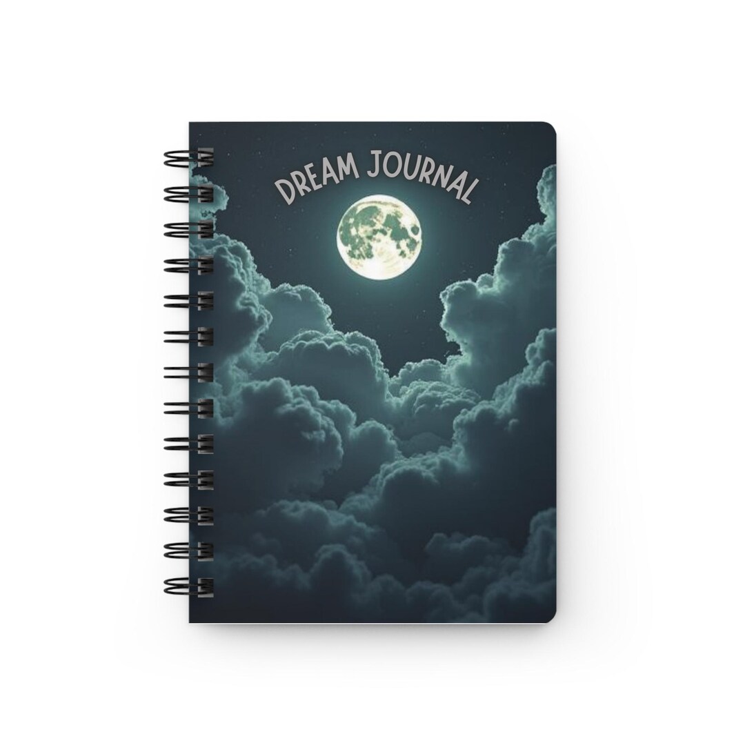 Moonlit Clouds Dream Journal, Spiral Bound Notebook | Night Sky Journal ...