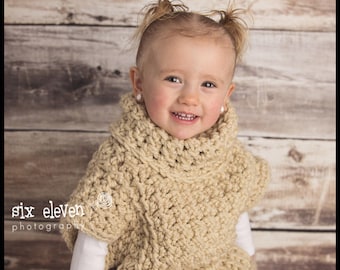Crochet Pullover Pattern - Triple Texture Pullover/ Pattern number 082. Includes 7 sizes from 18 months to 16 years - Instant PDF Download
