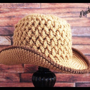 CROCHET PATTERN Baby Cowboy Hat Weaving Baby Cowboy Hat/ Pattern number 53. With 5 sizes up to 3 years Instant PDF Download image 6