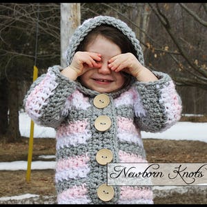 Crochet Pattern Sweater The Sassy Stripes Sweater/ Pattern number 083. Includes 8 sizes from 18 months to 14 years Instant PDF Download image 3