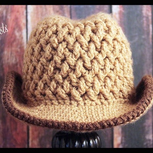 CROCHET PATTERN Baby Cowboy Hat Weaving Baby Cowboy Hat/ Pattern number 53. With 5 sizes up to 3 years Instant PDF Download image 5