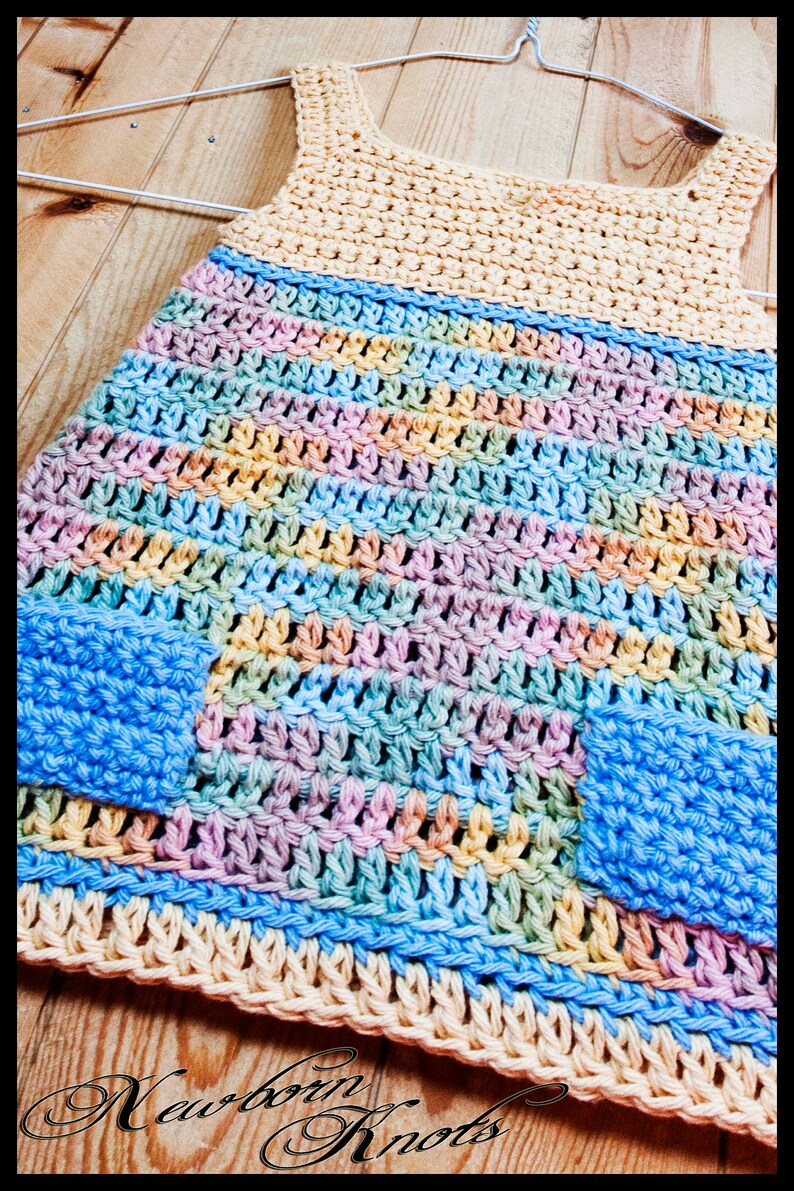 Crochet Baby Dress Pattern Baby Dress With Pockets/ Pattern Etsy