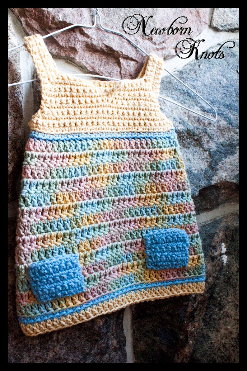 Crochet Baby Dress Pattern Baby Dress With Pockets/ Pattern Etsy