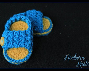 Crochet Pattern Baby Sandals - Easy Textured Baby Sandals/ Pattern number 035. Instant PDF Download - Includes 3 sizes up to 12 months.