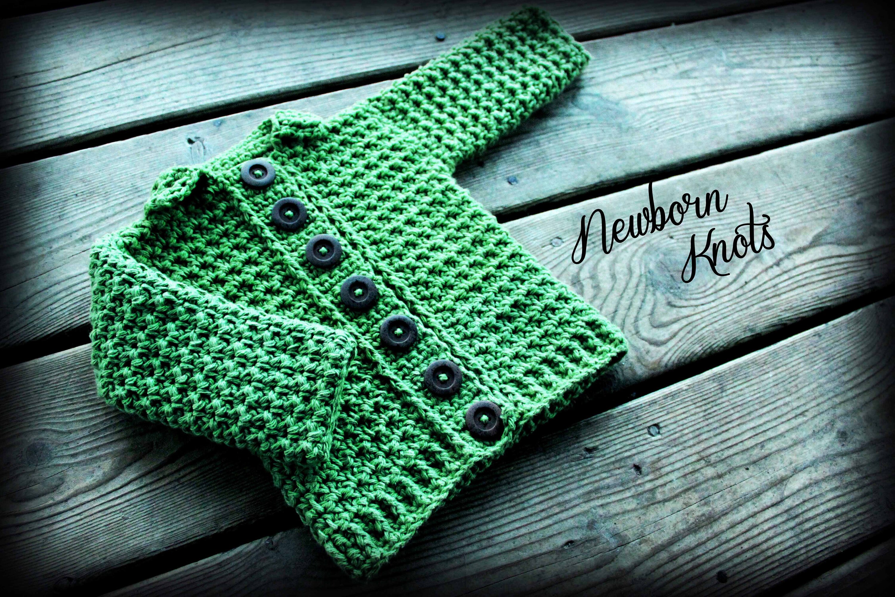 CROCHET PATTERN Baby Sweater Ribbed Collar Cardigan/Sweater Etsy