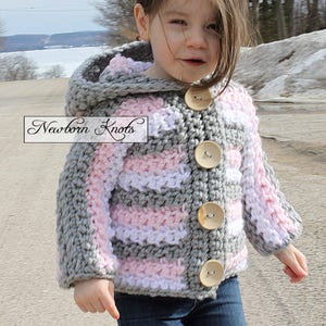 Crochet Pattern Sweater The Sassy Stripes Sweater/ Pattern number 083. Includes 8 sizes from 18 months to 14 years Instant PDF Download image 5