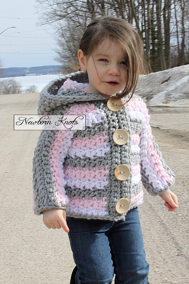 Crochet Pattern Sweater The Sassy Stripes Sweater/ Pattern number 083. Includes 8 sizes from 18 months to 14 years Instant PDF Download image 5