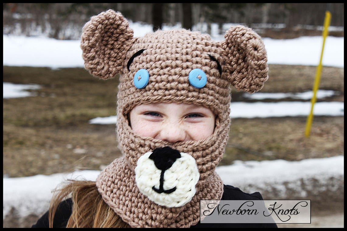 Crochet Balaclava Pattern Teddy Bear Balaclava/ Pattern 95. Etsy