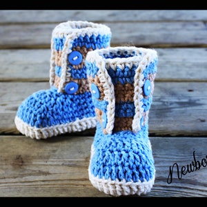 Crochet Pattern Baby Booties Boys or Girls Striped Button up Booties/ Pattern number 31. 3 sizes up to 1 year Instant PDF Download image 4