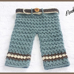 CROCHET PATTERN Baby Pants Boys or Girls Diamond Stripe Baby Pants/ Pattern number 050. Includes 5 sizes up to 2 year-Instant PDF Download image 5