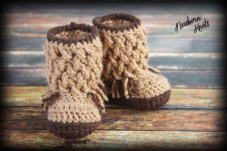 Crochet Baby Cowboy Boot Pattern Weaving Fringe Baby Cowboy Etsy