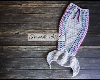 Crochet Pattern Mermaid Tail - The Enchanted Mermaid Tail Blanket/ Pattern number 072. Includes 4 sizes up to 2 years - Instant PDF Download