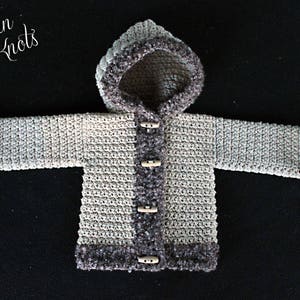 Crochet Baby Sweater Pattern Baby Boy or Girl Fur Trim - Etsy