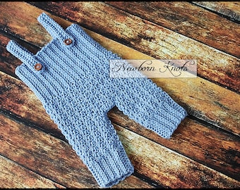 Crochet Pattern Baby Overalls - Straight-Up Overalls/ Pattern number 0108. Instant PDF Download - Include 4 sizes up to 2 years.