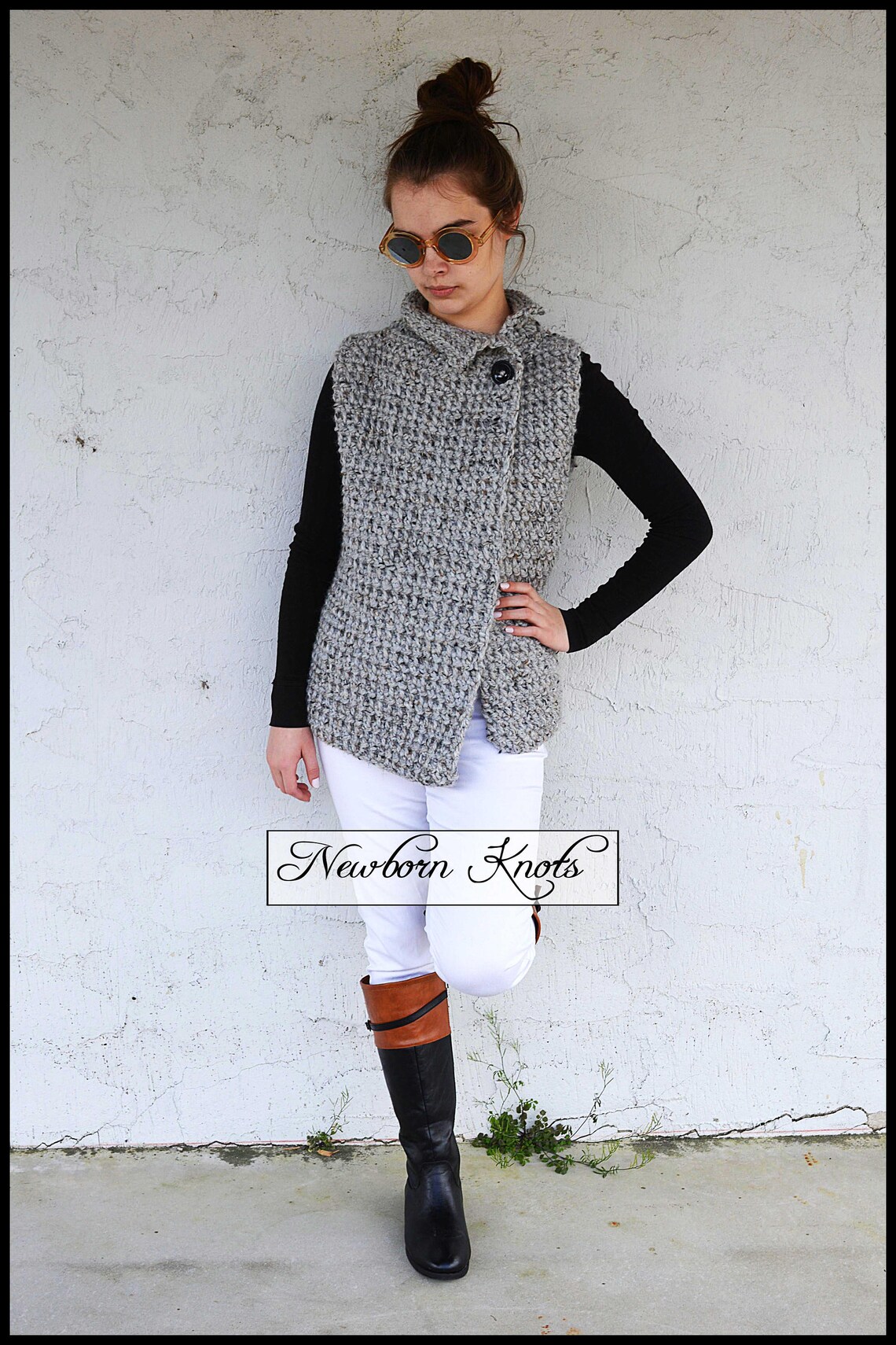 Crochet Vest Pattern  The Sherwood Vest/ Pattern number 084. image 0