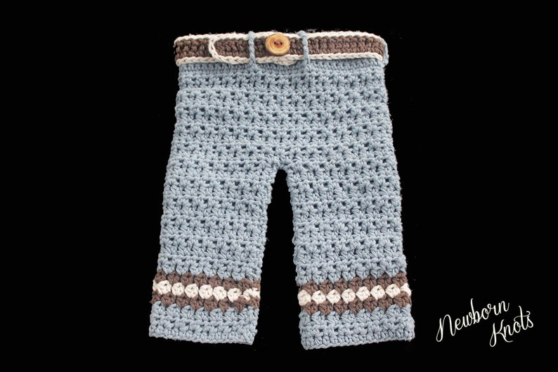 CROCHET PATTERN Baby Pants Boys or Girls Diamond Stripe Baby Pants/ Pattern number 050. Includes 5 sizes up to 2 year-Instant PDF Download image 3