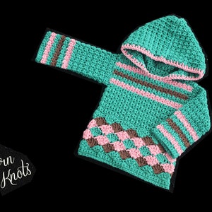 CROCHET PATTERN Hooded Sweater Baby Boy or Girls Pullover Hooded Sweater/ Pattern number 48. 4 sizes up to 2 year Instant PDF Download image 6