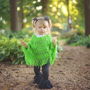 Crochet Baby Poncho Pattern Lovely Lace Baby Poncho/ Pattern number 049. Instant PDF Download Includes 4 sizes up to 24 months. image 1