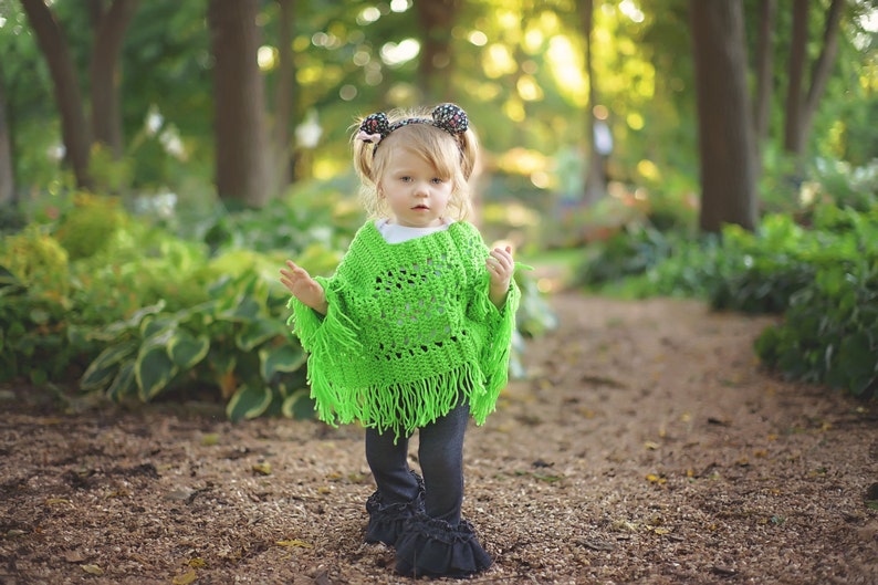 Crochet Baby Poncho Pattern Lovely Lace Baby Poncho/ Pattern number 049. Instant PDF Download Includes 4 sizes up to 24 months. image 1