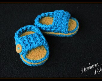 Crochet Baby Sandals Pattern - Boys or Girls Easy Textured Baby Sandals/ Pattern #35. Instant PDF Download - Includes 3 sizes up to 1 year