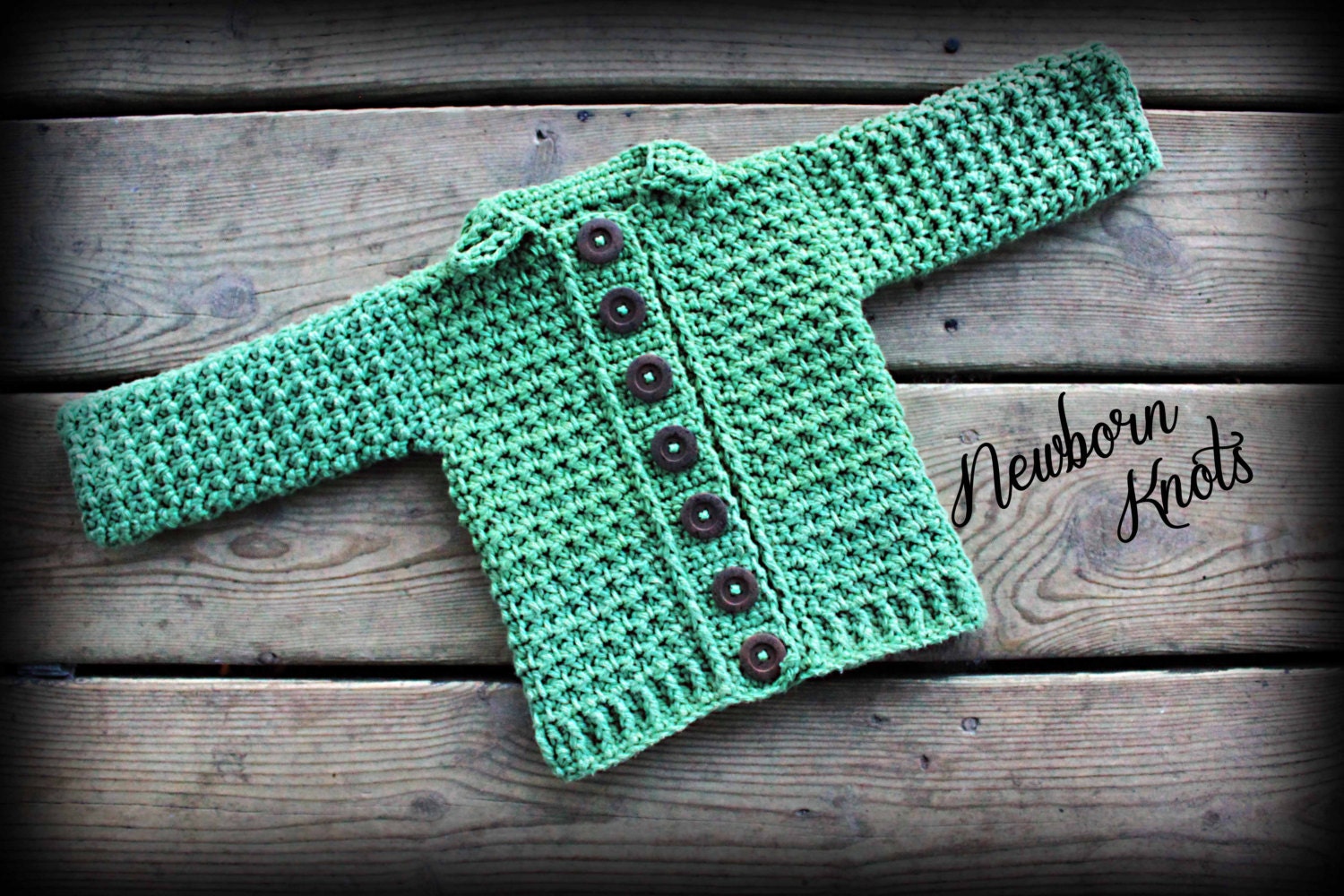 Crochet Baby Sweater Pattern Baby Boy or Girl Ribbed Collar Etsy