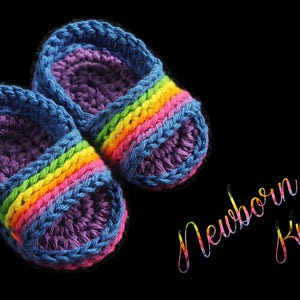 Crochet Pattern Baby Sandals Pin Stripe Baby Flip Flops. Pattern 51. Instant PDF Download Includes 3 sizes up to 12 months. image 5