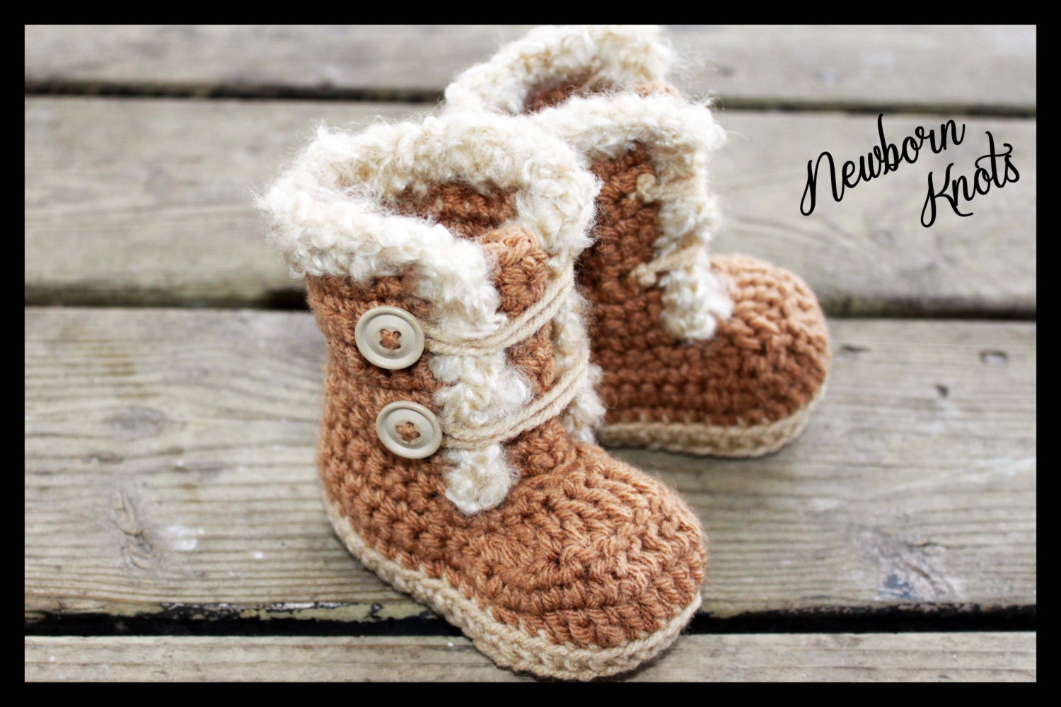 Crochet Baby Booties Pattern Boys or Girls Fur Trim Booties Pattern Number 015. Instant PDF Download Includes 3 Sizes up to 12 Months. Etsy Canada