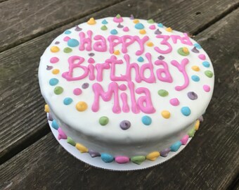 Dog Birthday Cake//Homemade Gourmet Soft Polka Dot Birthday Cake for Dogs