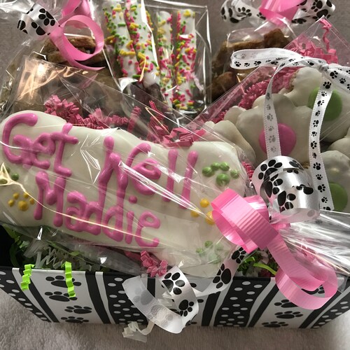 Get Well Dog Gift Basket Deluxe Etsy