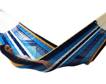 Cancun Hammock Made with Thick Nylon Thread - Traditional Mayan Hammocks