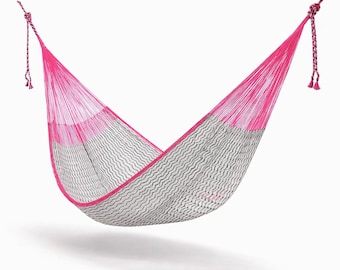 Pitahaya Hammock Made with Thick Nylon Thread - Traditional Mayan Hammocks *Customs Taxes Included*