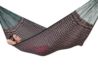 Pancho Villa Hammock (camo) Made with Thick Cotton Thread - Traditional Mayan Hammocks