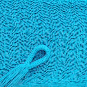 Sky Blue Hammock Made with Thick Cotton Thread Traditional Mayan Hammocks image 5