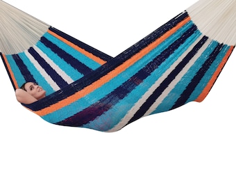 Cancun Hammock Made with Thick Cotton Thread - Traditional Mayan Hammocks