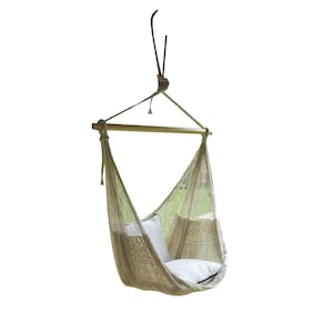 Natural Sitting Hammock Made with Thick Cotton/Nylon Thread