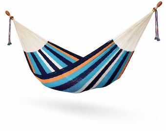 Cancun Hammock Made with Thick Cotton Thread - Traditional Mayan Hammocks *Customs Taxes Included*